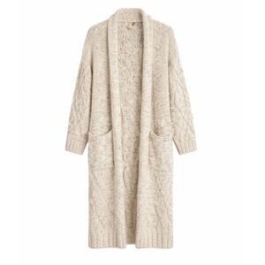 Anthropologie Pilcro Cable Knit Long Cardigan - Cream Speckled
- Size M/L